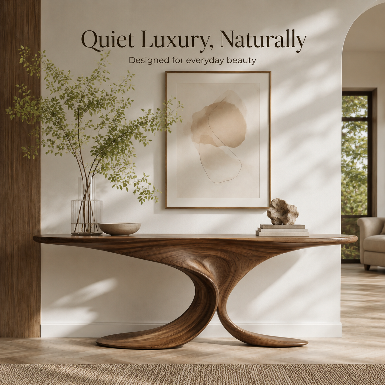 Alden Curved Wood Console Table - Design 443 - product image 11