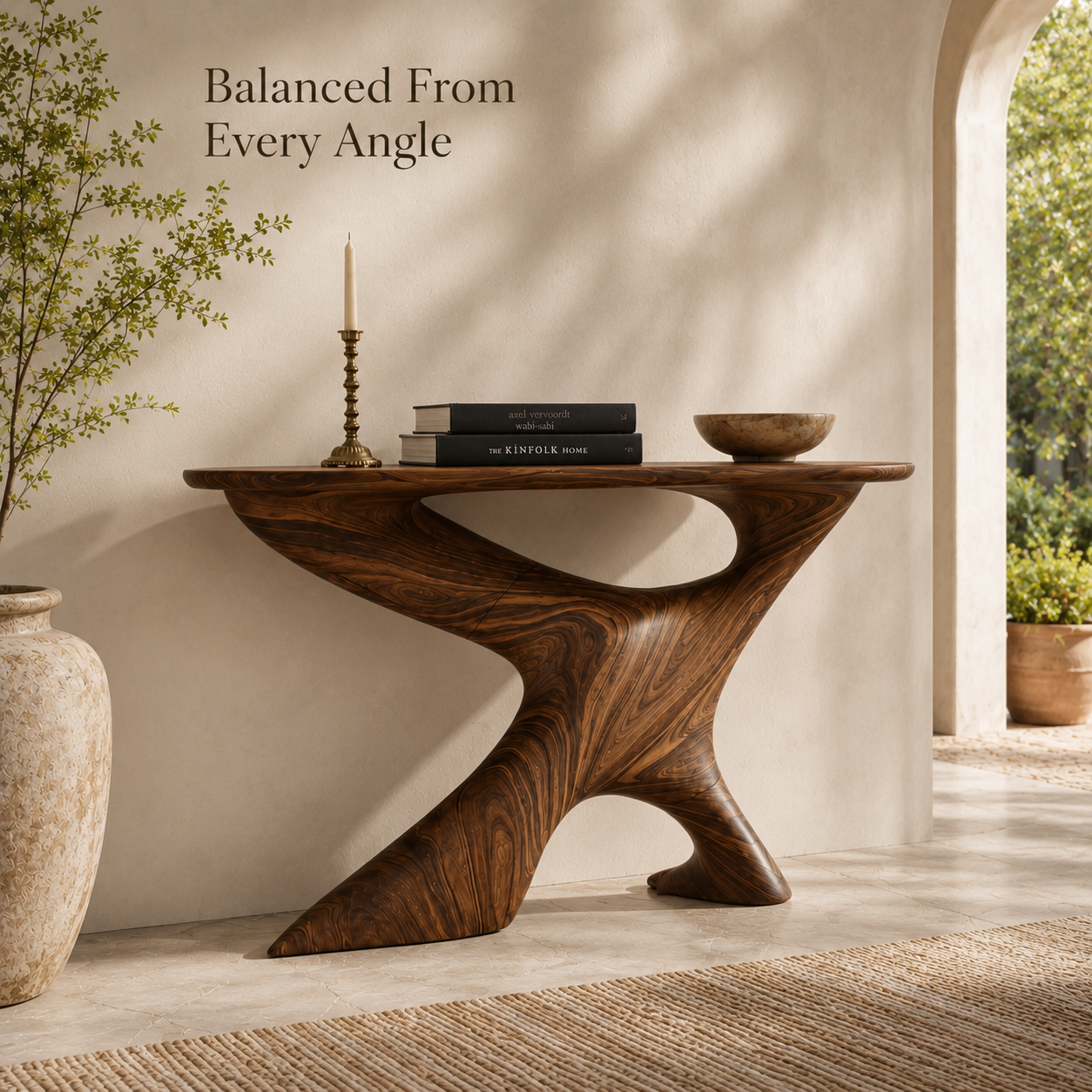 Soren Rounded Wood Console Table - Design 448 - product image 03