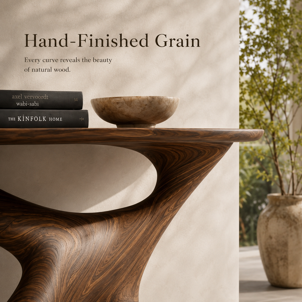 Soren Rounded Wood Console Table - Design 448 - product image 04
