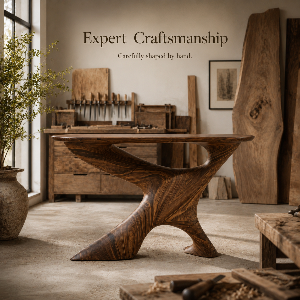 Soren Rounded Wood Console Table - Design 448 - product image 05