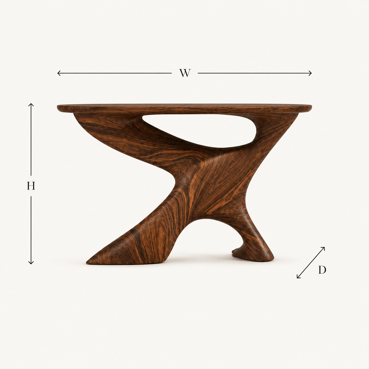 Soren Rounded Wood Console Table - Design 448 - product image 08