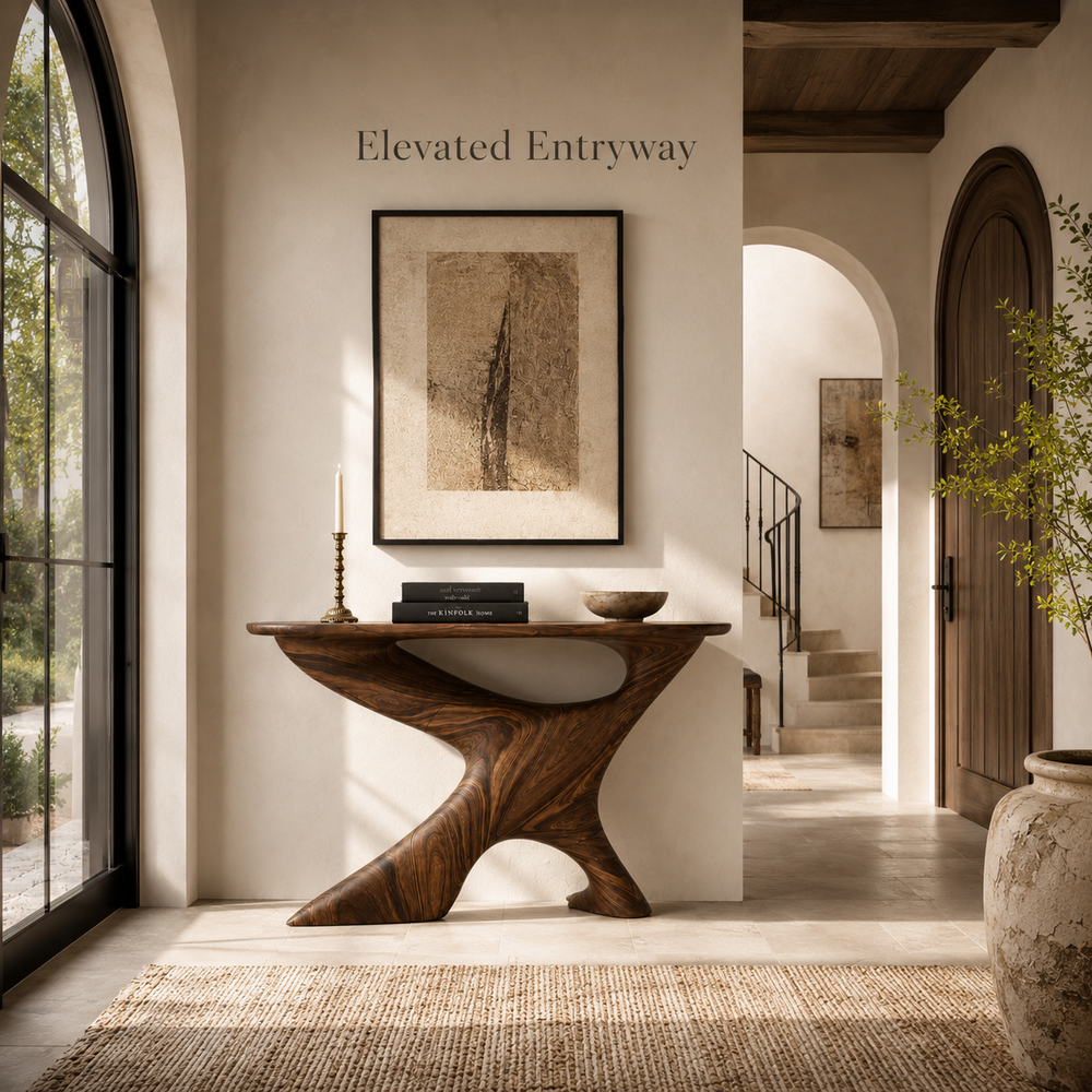 Soren Rounded Wood Console Table - Design 448 - product image 09
