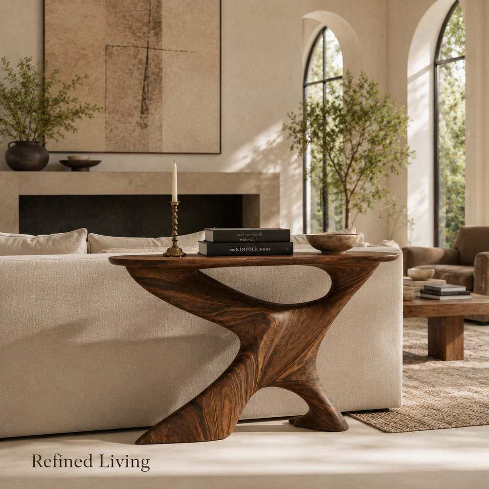 Soren Rounded Wood Console Table - Design 448 - product image 10