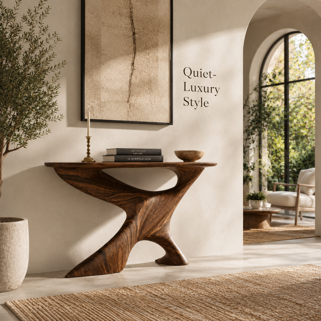 Soren Rounded Wood Console Table - Design 448 - product image 11