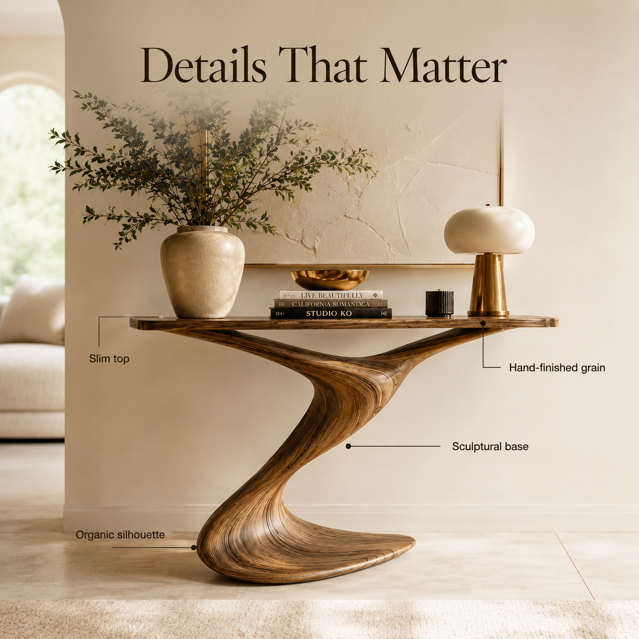 Rowan Hollow Form Console Table - Design 453 - product image 08