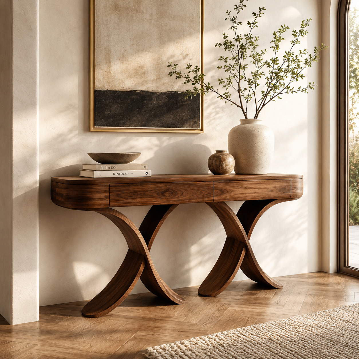 Brielle Sculpted Hall Console Table - Design 454 - main view