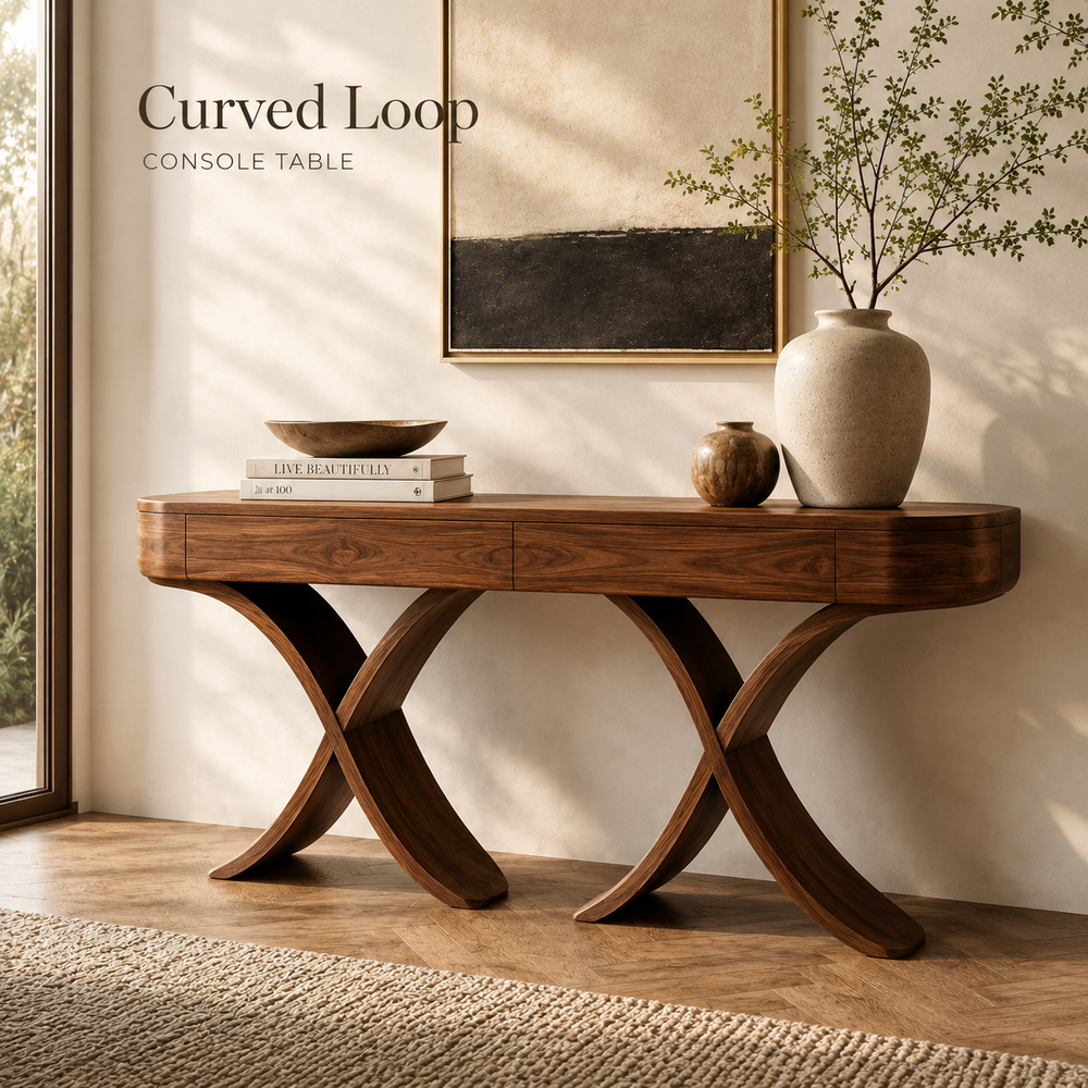 Brielle Sculpted Hall Console Table - Design 454 - product image 02
