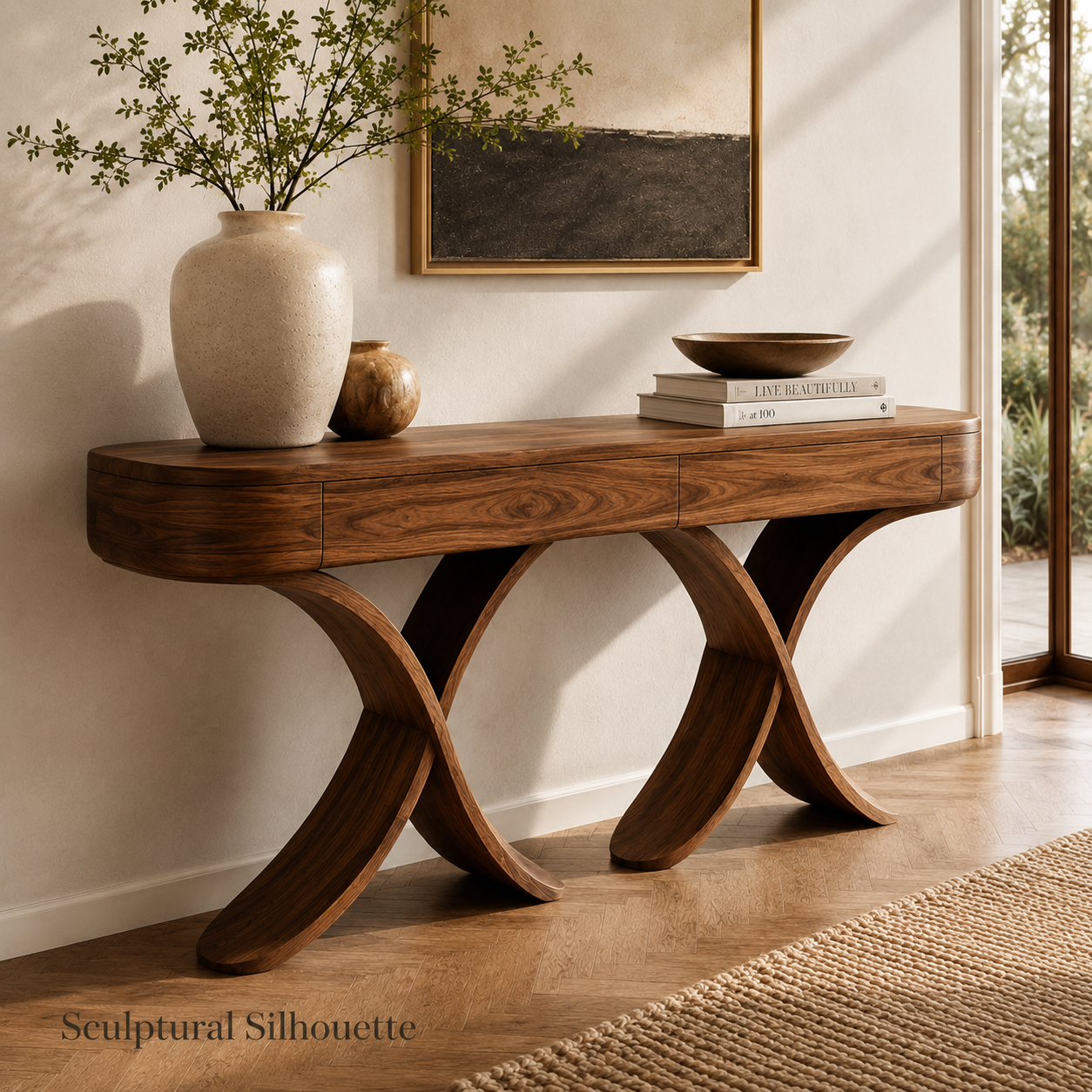 Brielle Sculpted Hall Console Table - Design 454 - product image 03