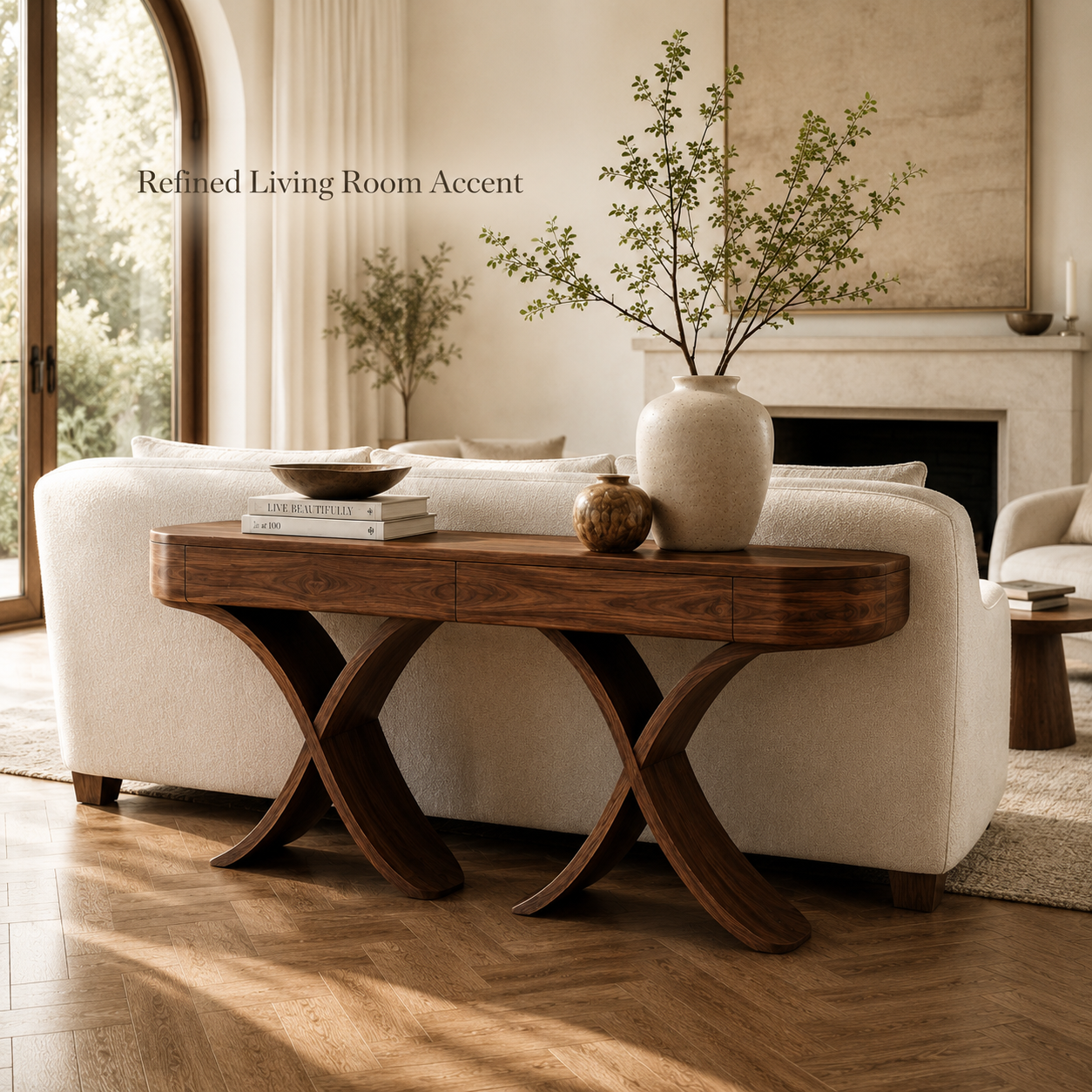 Brielle Sculpted Hall Console Table - Design 454 - product image 09