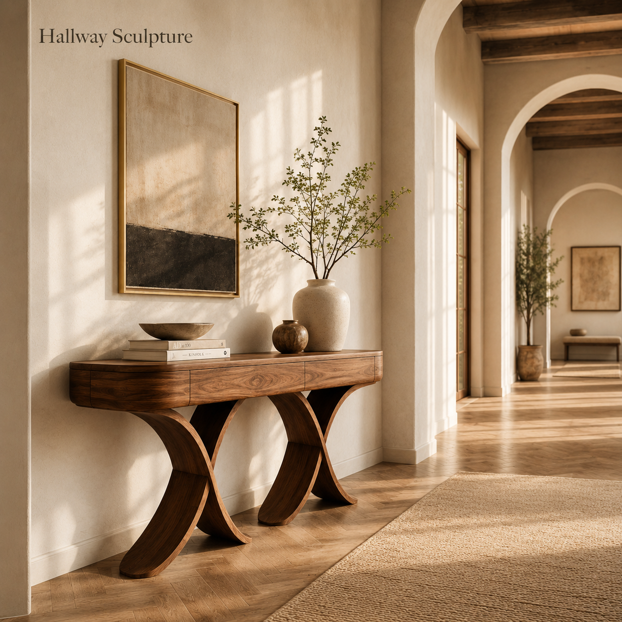 Brielle Sculpted Hall Console Table - Design 454 - product image 10