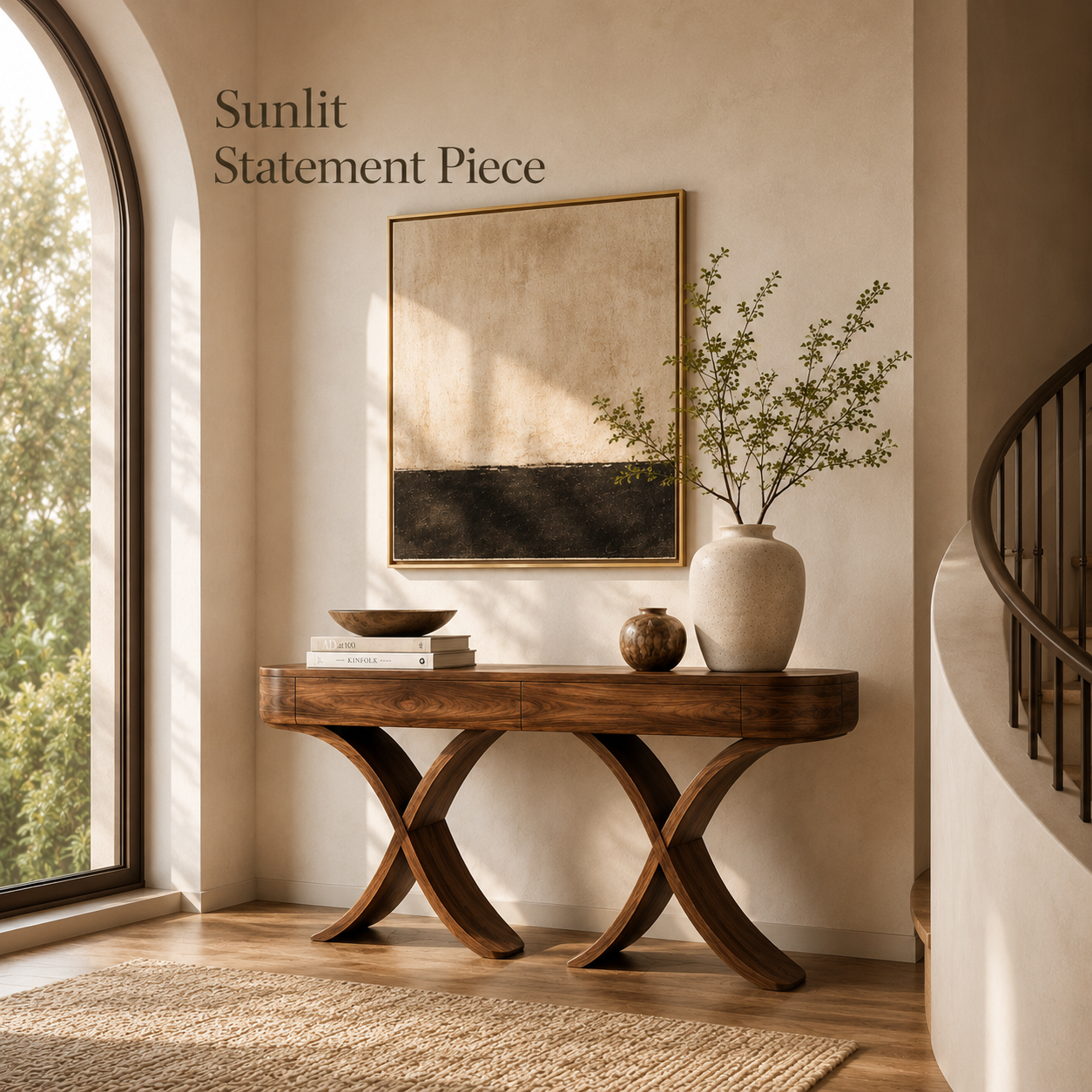 Brielle Sculpted Hall Console Table - Design 454 - product image 11