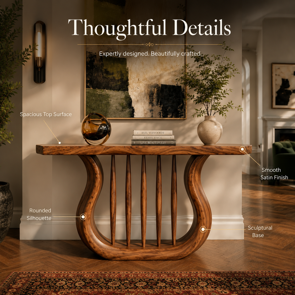 Selene Rounded Foyer Console Table - Design 456 - product image 07
