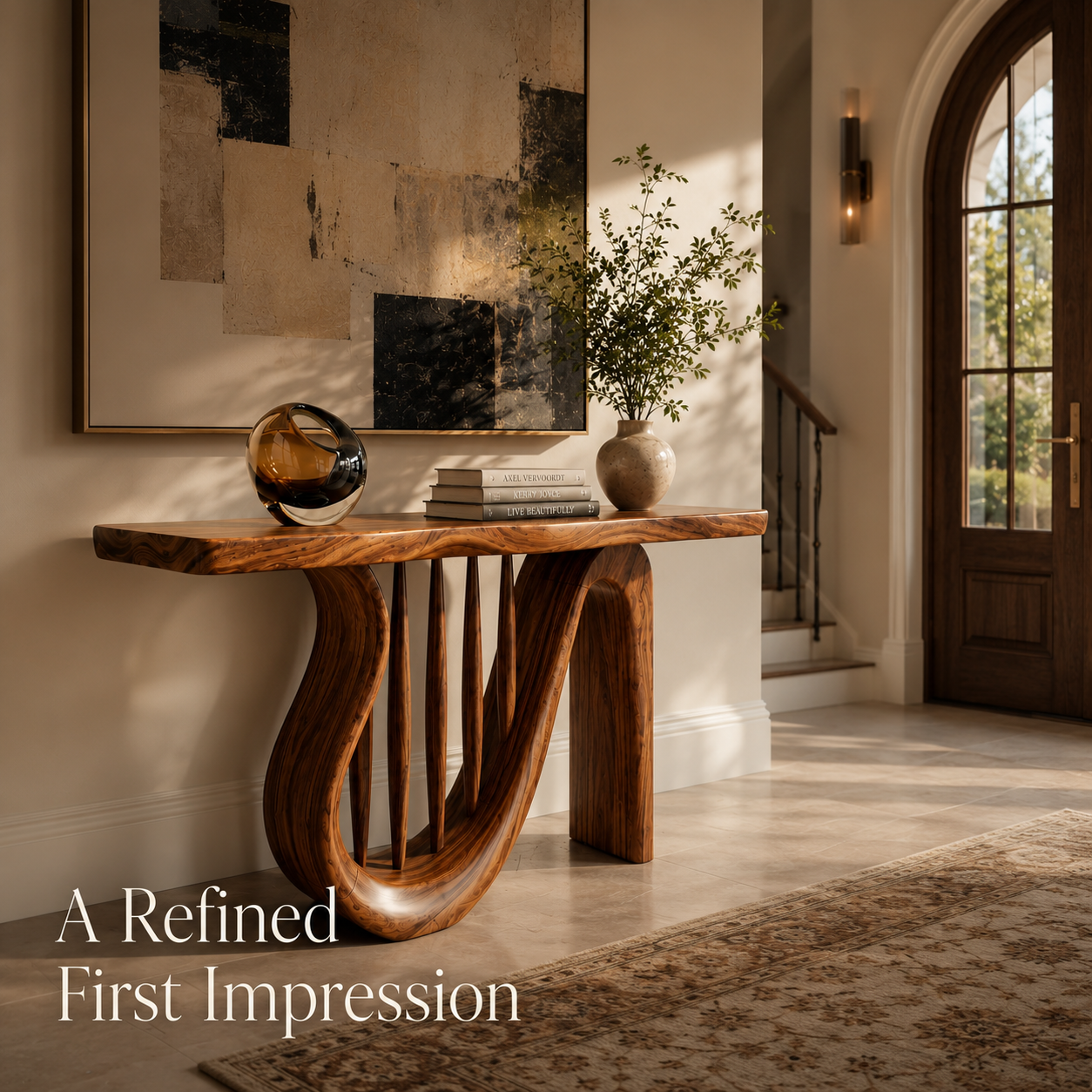 Selene Rounded Foyer Console Table - Design 456 - product image 08