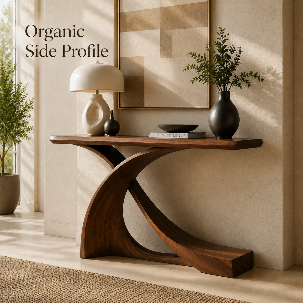 Alden Curved Wood Console Table - Design 463 - product image 04
