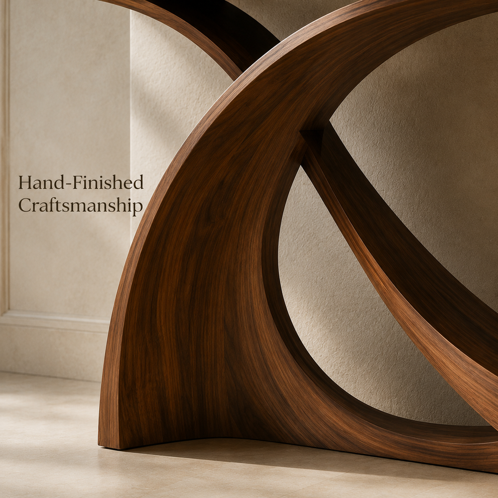 Alden Curved Wood Console Table - Design 463 - product image 06