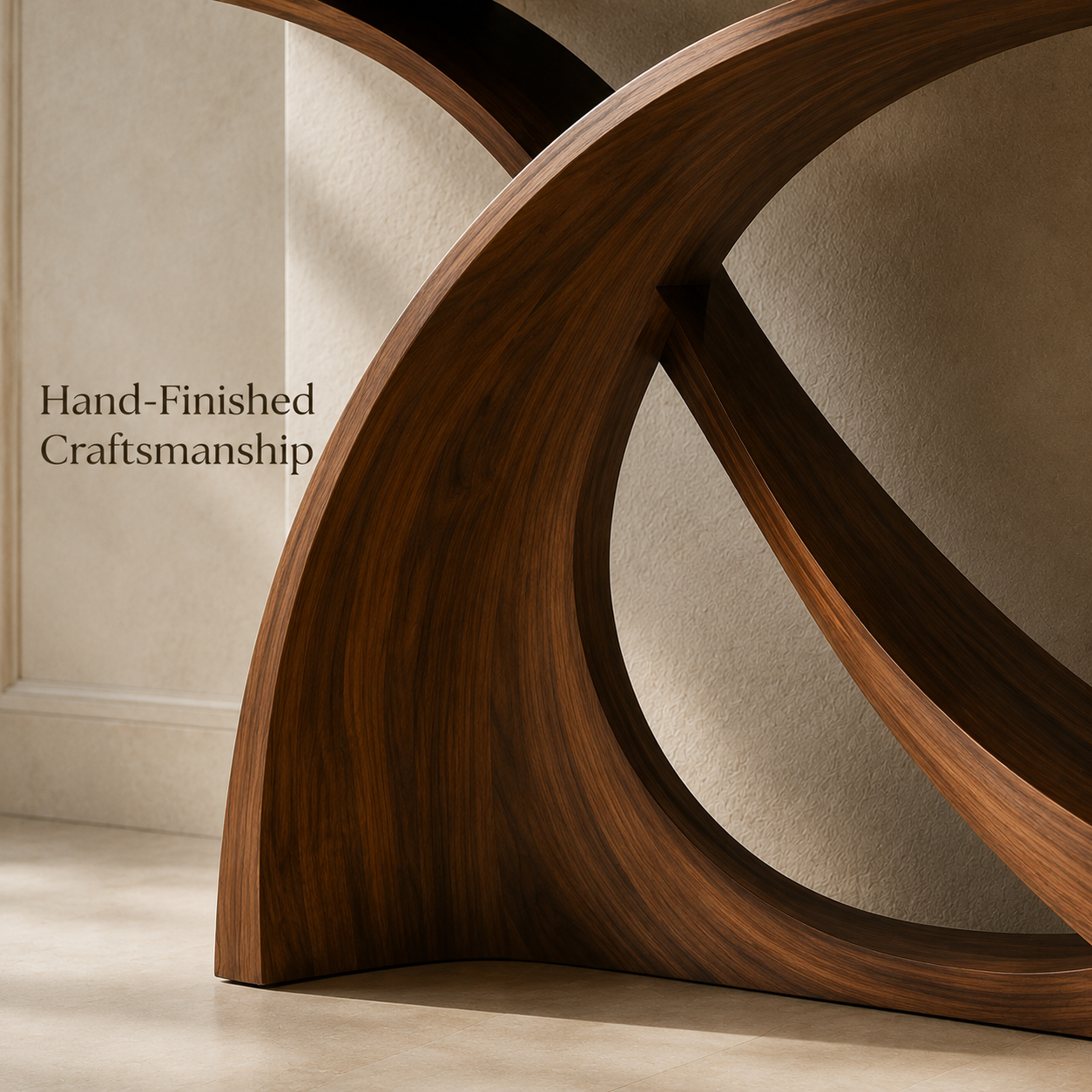 Alden Curved Wood Console Table - Design 463 - product image 06