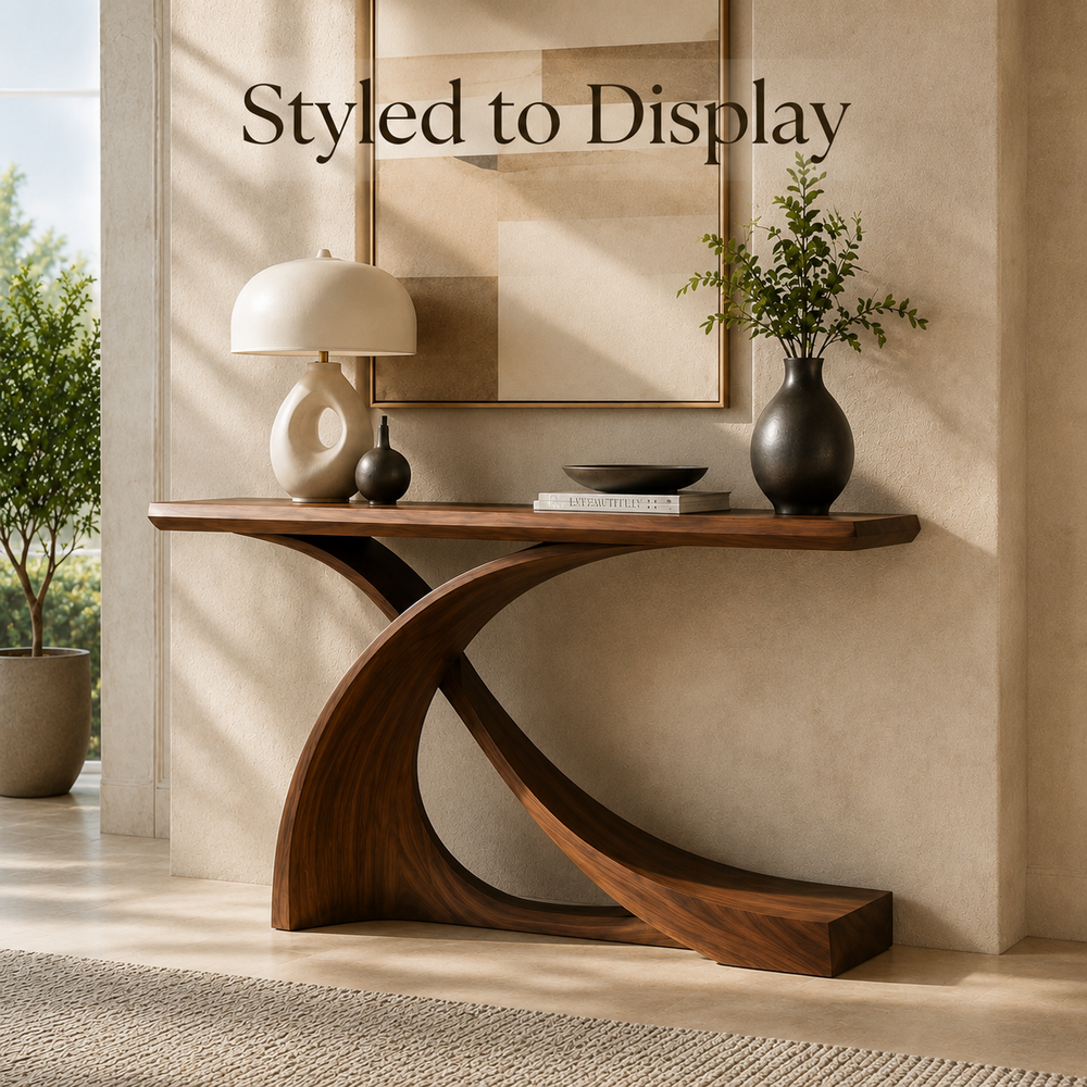 Alden Curved Wood Console Table - Design 463 - product image 07