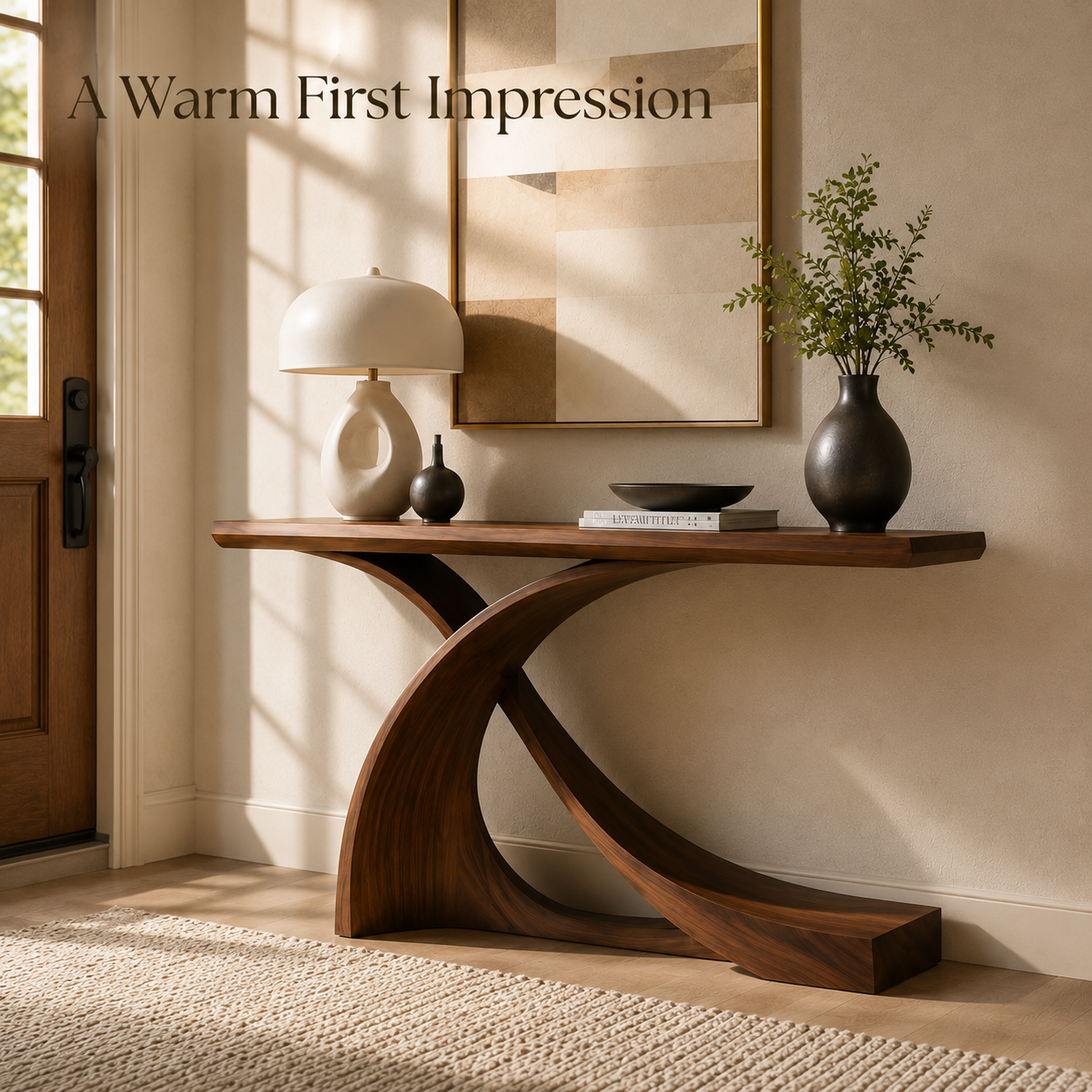 Alden Curved Wood Console Table - Design 463 - product image 10