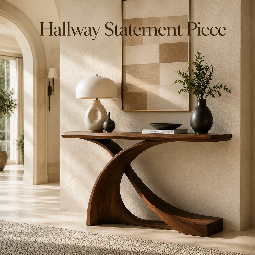Alden Curved Wood Console Table - Design 463 - product image 11