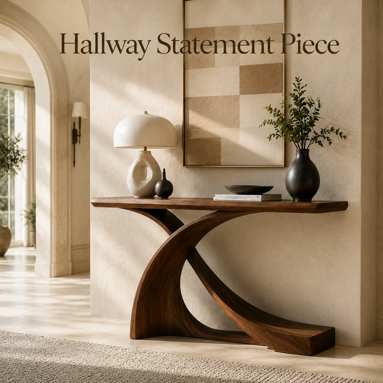 Alden Curved Wood Console Table - Design 463 - product image 11