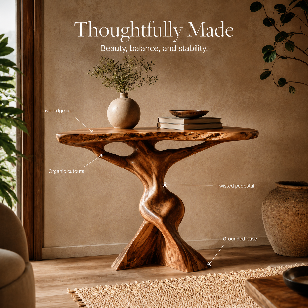 Caldera Organic Hall Console Table - Design 467 - product image 08