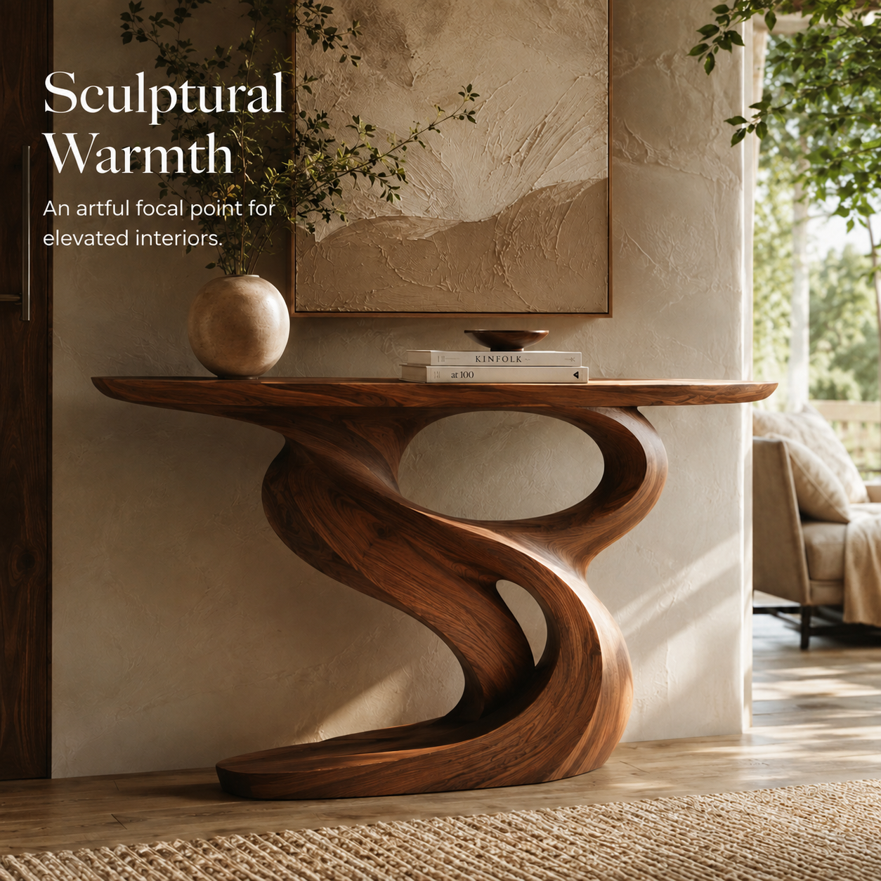 Soren Rounded Wood Console Table - Design 468 - product image 02