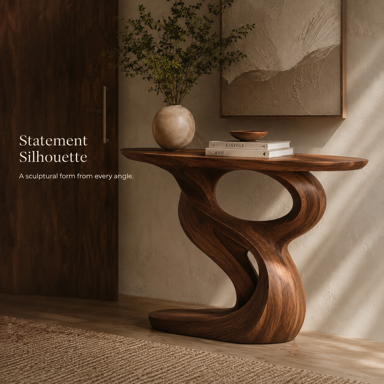 Soren Rounded Wood Console Table - Design 468 - product image 03
