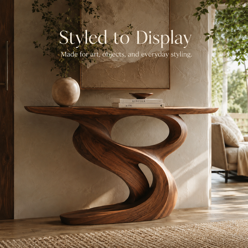 Soren Rounded Wood Console Table - Design 468 - product image 07