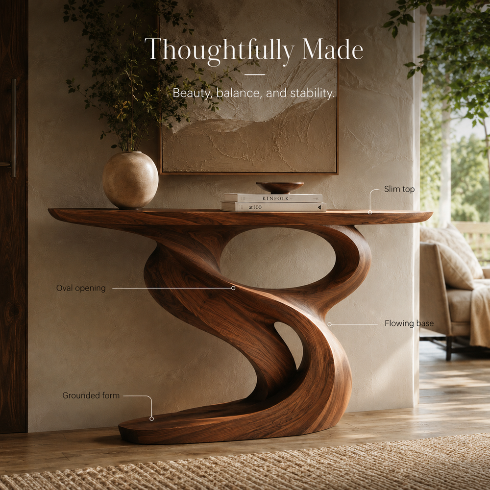 Soren Rounded Wood Console Table - Design 468 - product image 08