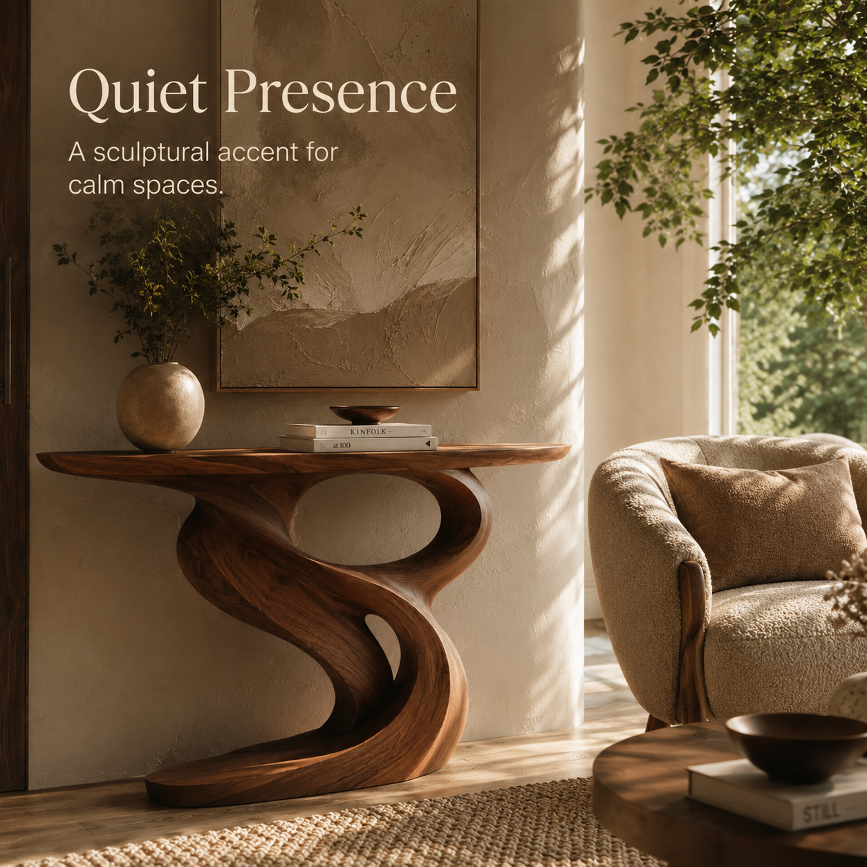 Soren Rounded Wood Console Table - Design 468 - product image 09