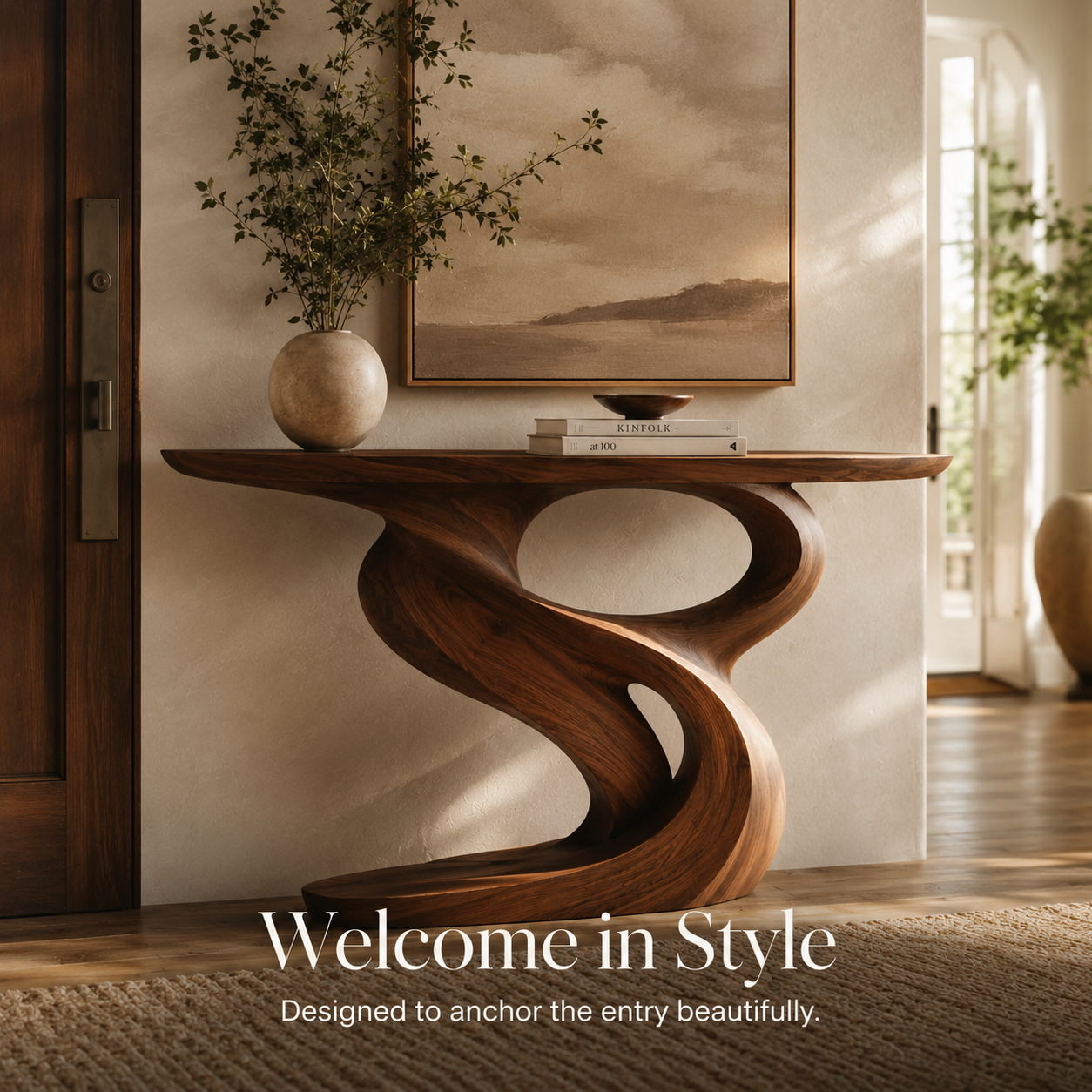 Soren Rounded Wood Console Table - Design 468 - product image 10