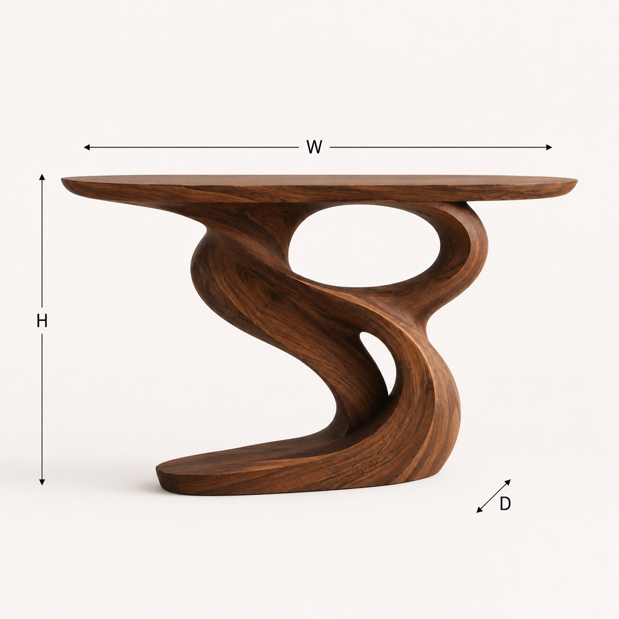 Soren Rounded Wood Console Table - Design 468 - product image 11