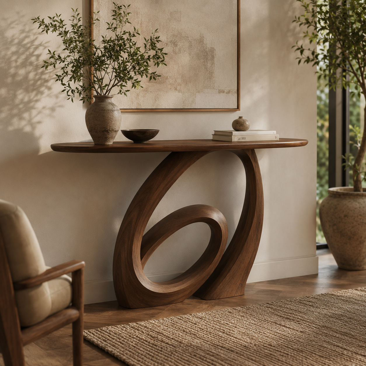 Liora Warm Walnut Console Table - Design 472 - main view