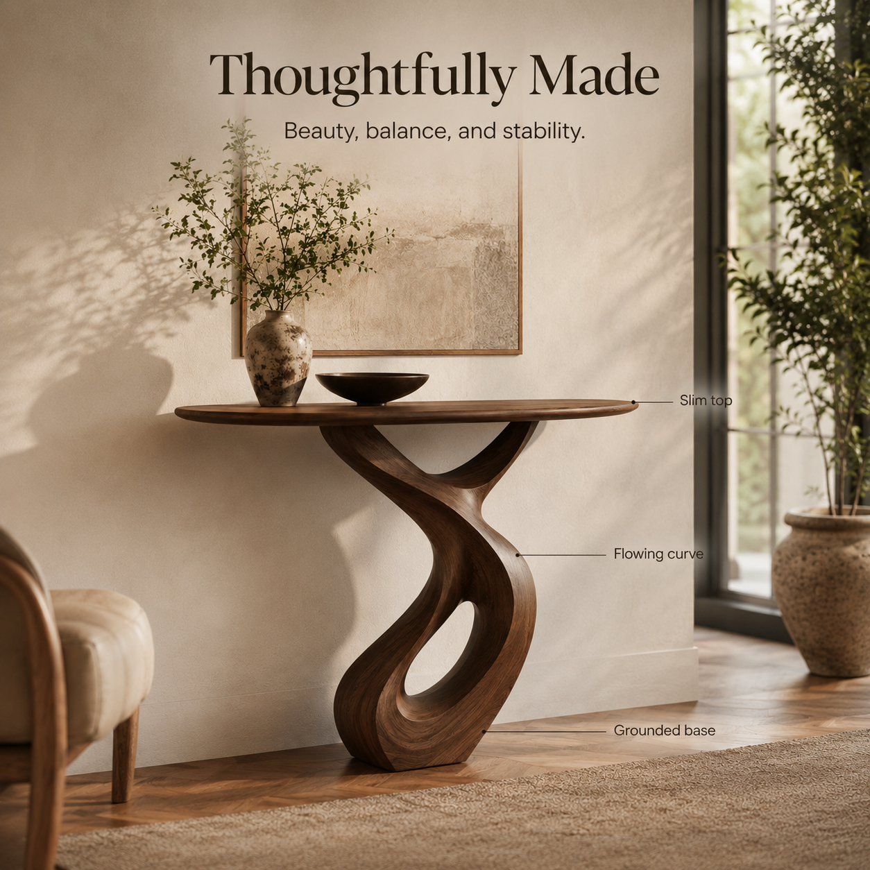 Rowan Hollow Form Console Table - Design 473 - product image 09