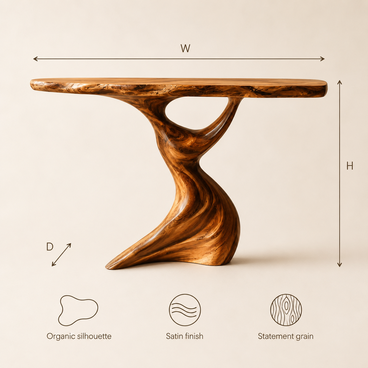 Orin Organic Modern Console Table - Design 475 - product image 07