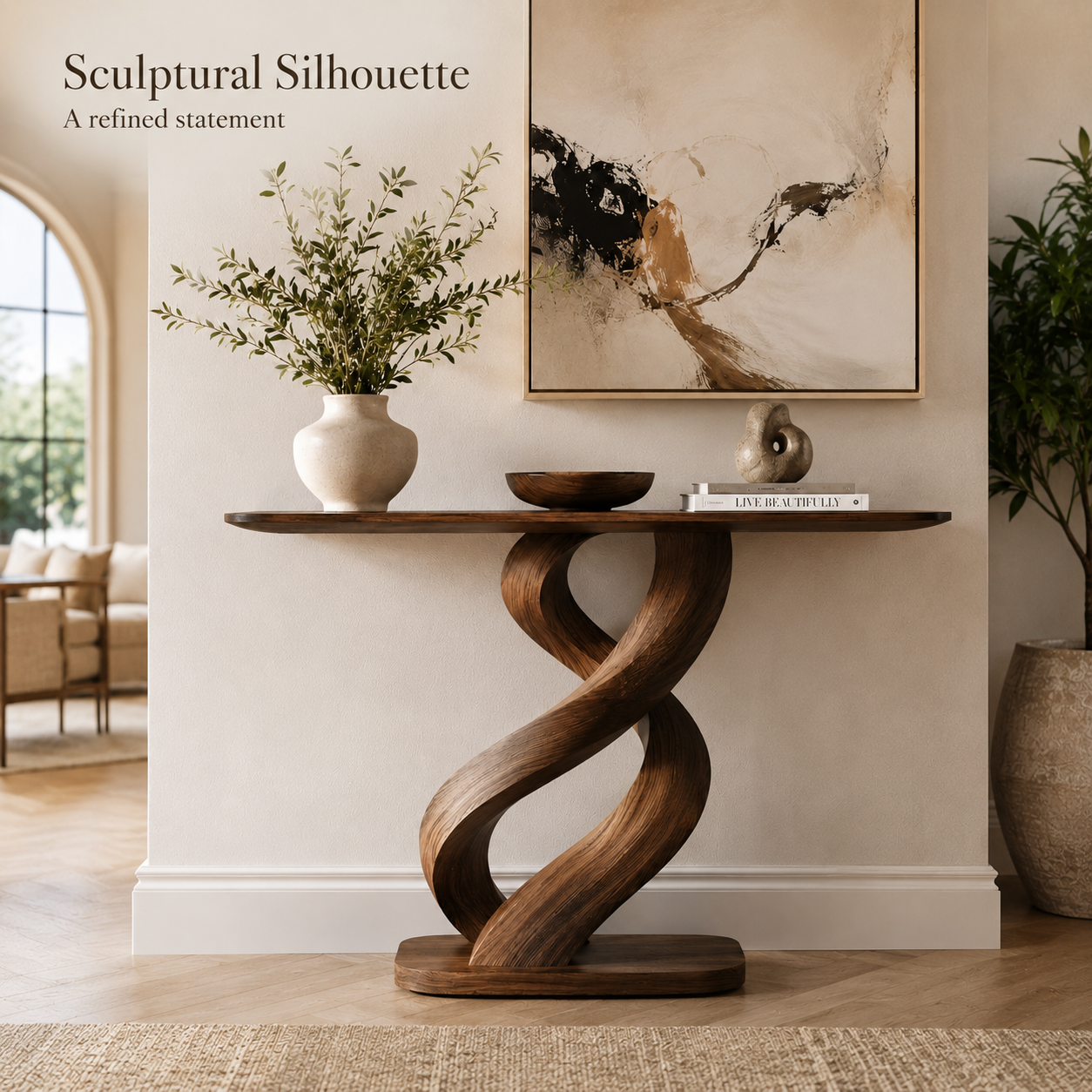Selene Rounded Foyer Console Table - Design 476 - product image 02