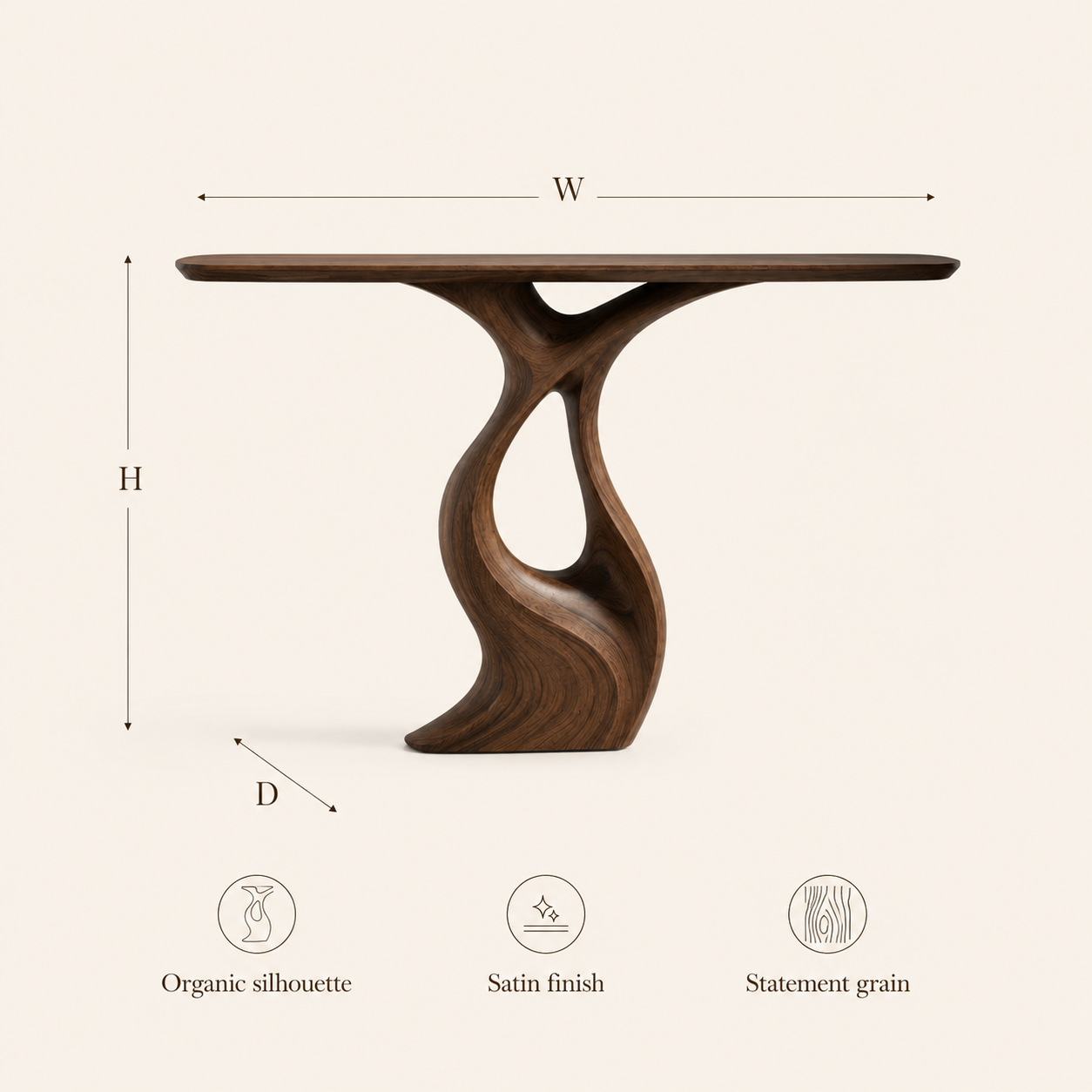 Mira Flow Wood Console Table - Design 478 - product image 11