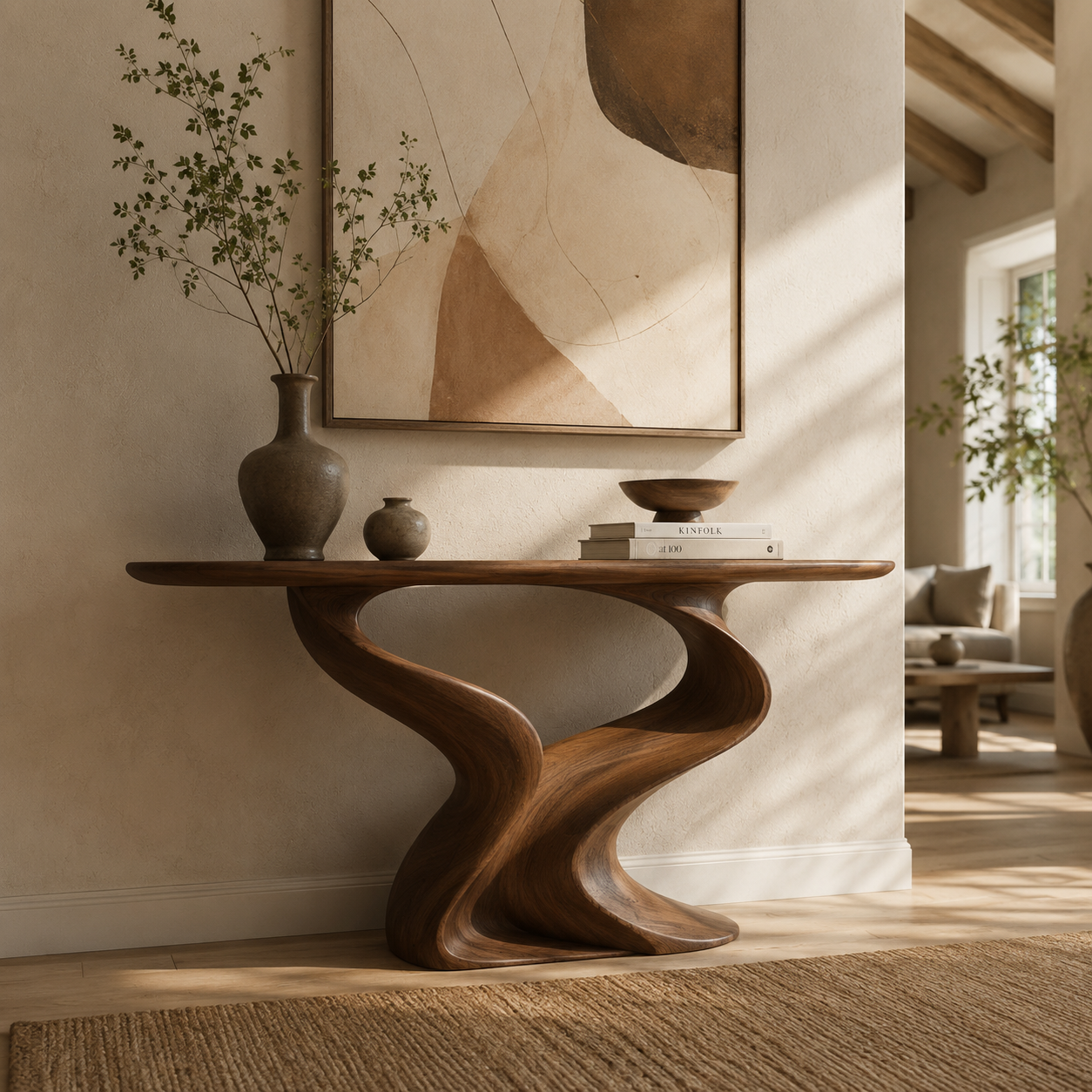 Vale Sculptural Entry Console Table - Design 480 - main view