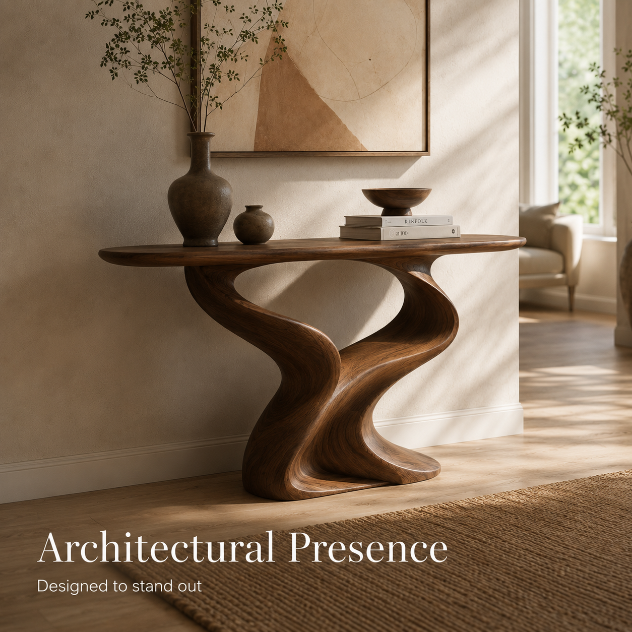 Vale Sculptural Entry Console Table - Design 480 - product image 02