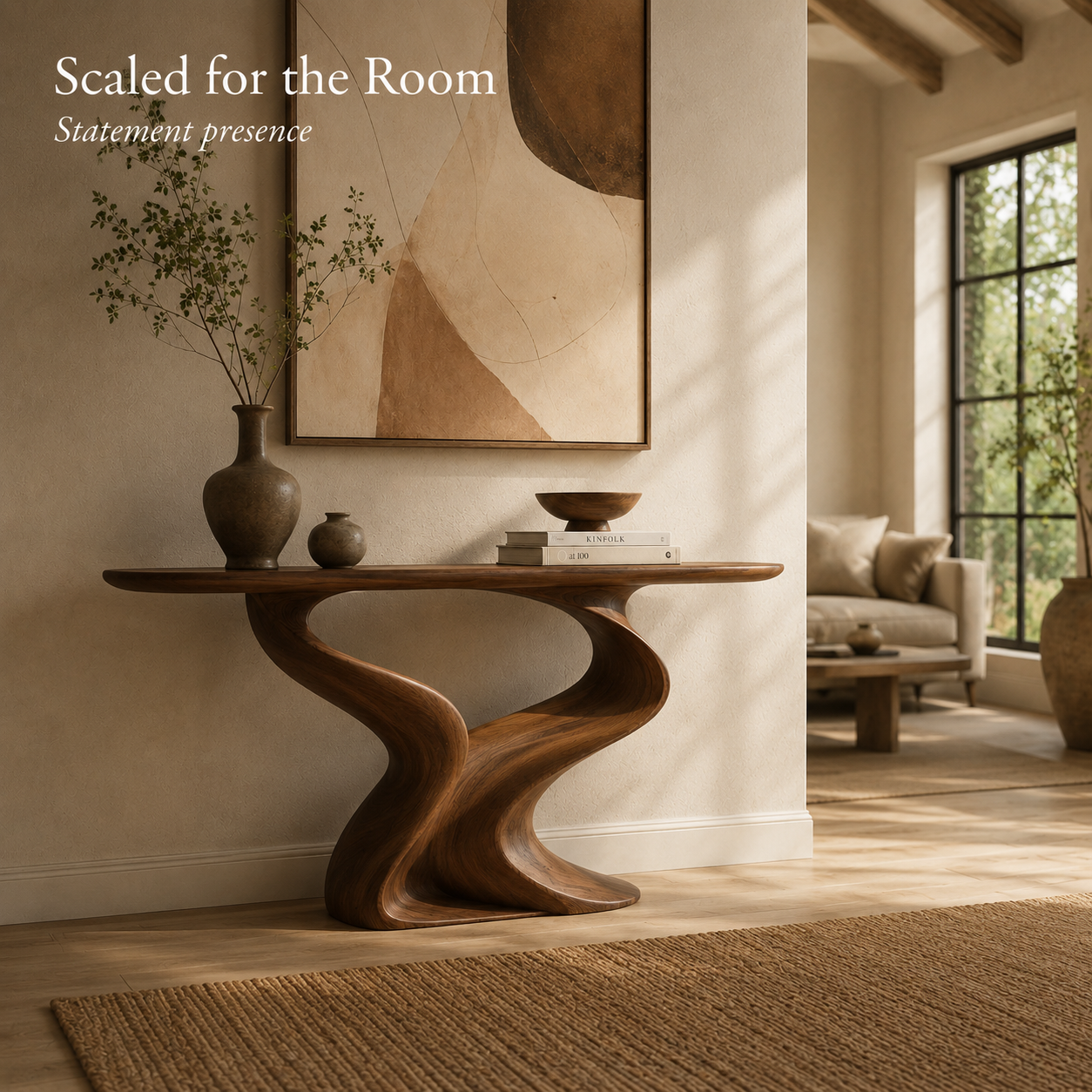 Vale Sculptural Entry Console Table - Design 480 - product image 03