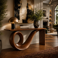 Alden Curved Wood Console Table - Design 483 - main view