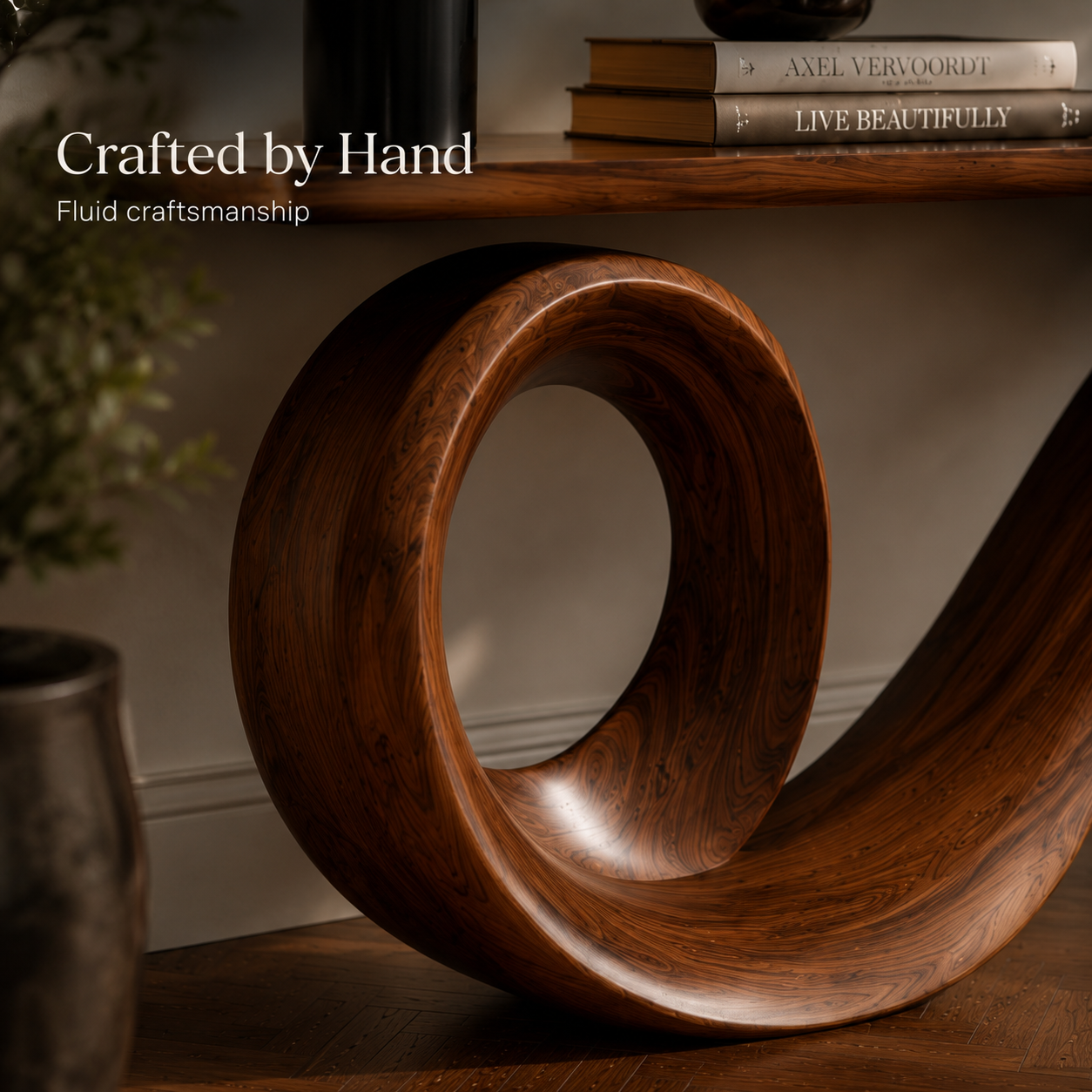 Alden Curved Wood Console Table - Design 483 - product image 06