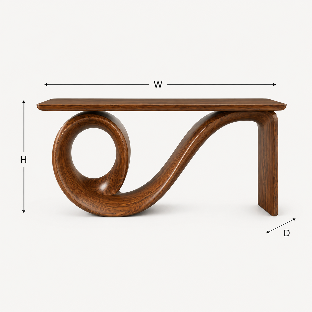 Alden Curved Wood Console Table - Design 483 - product image 11