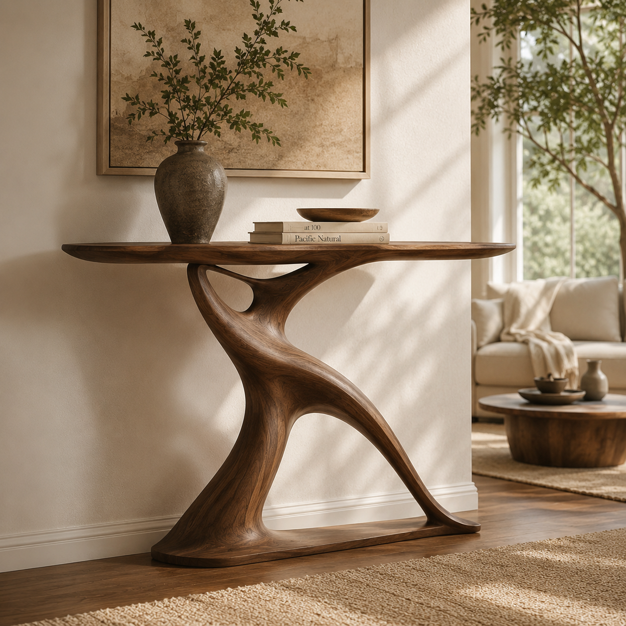 Aurelle Sculptural Console Table - Design 485 - main view