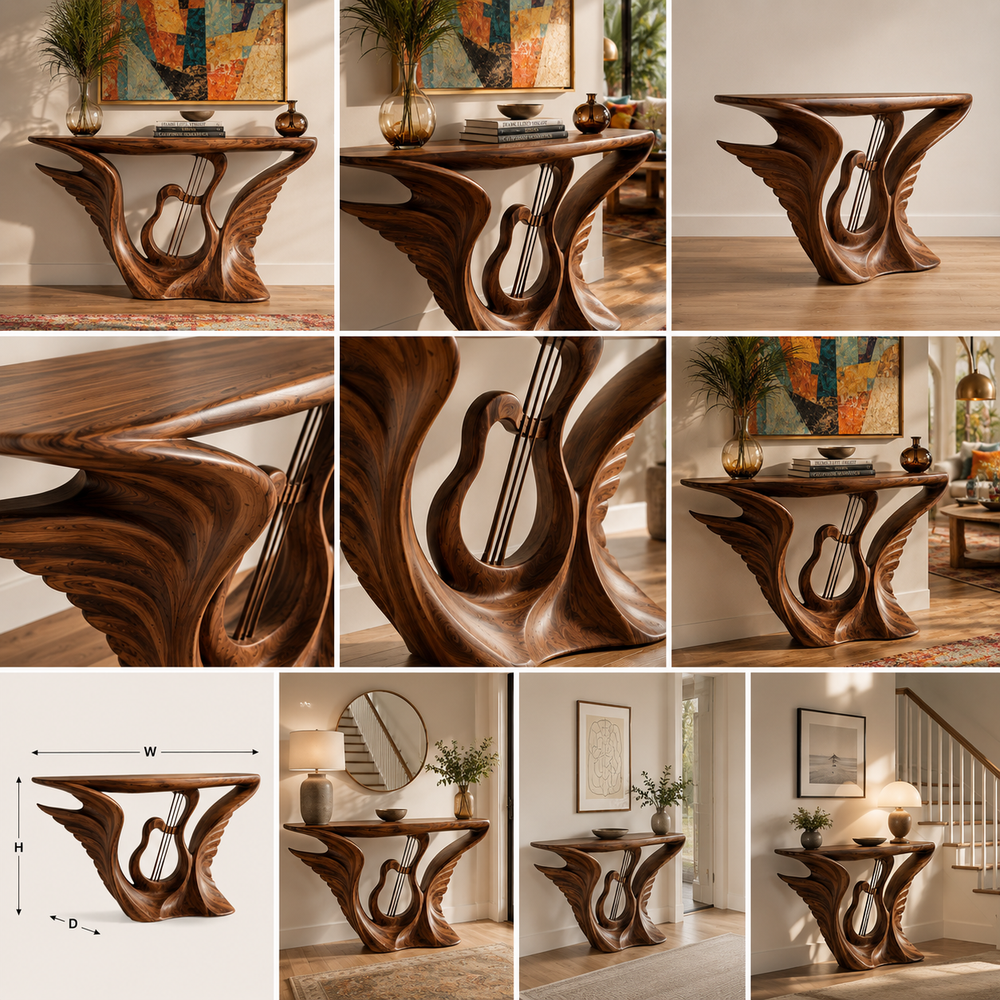 Soren Rounded Wood Console Table - Design 488 - product image 02