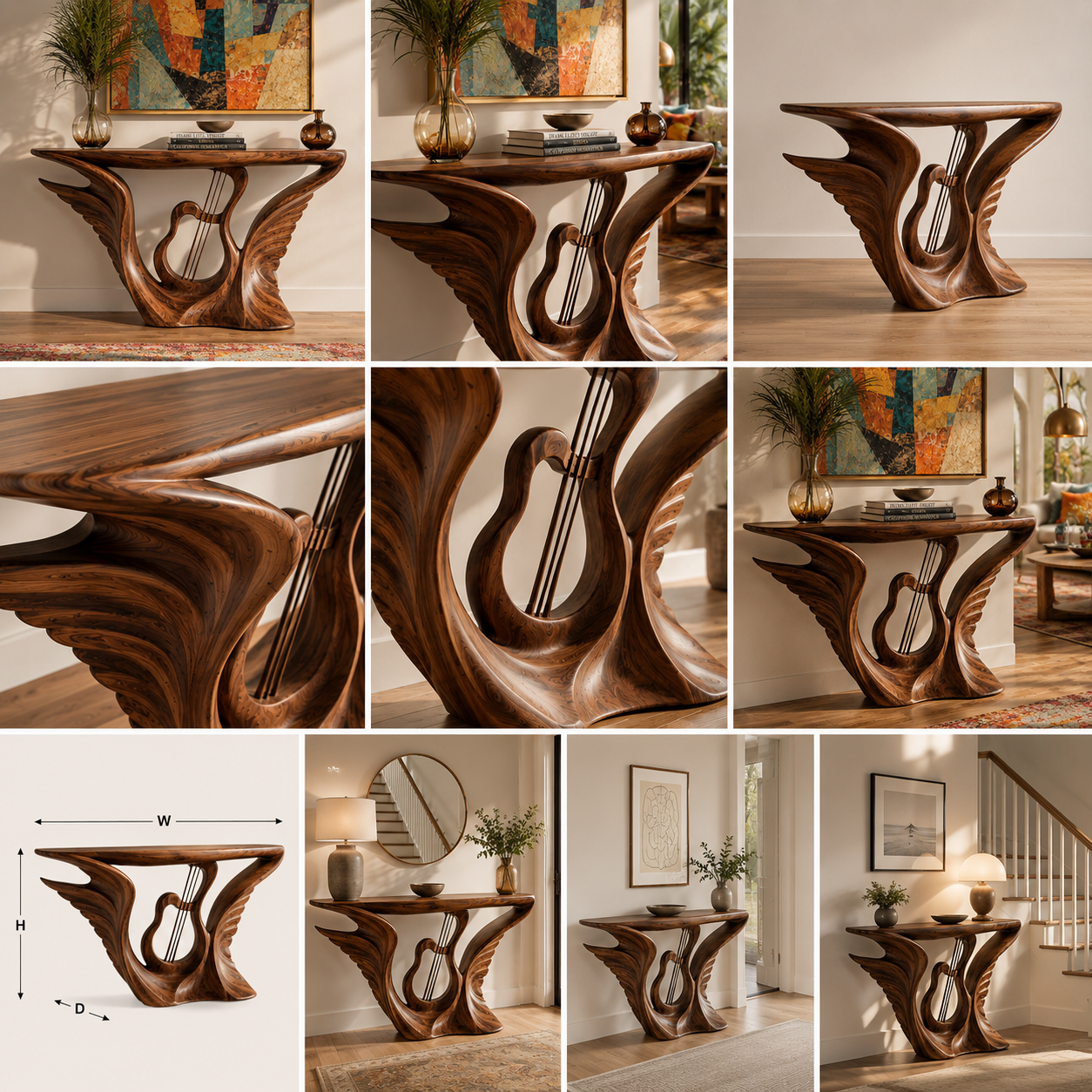 Soren Rounded Wood Console Table - Design 488 - product image 02