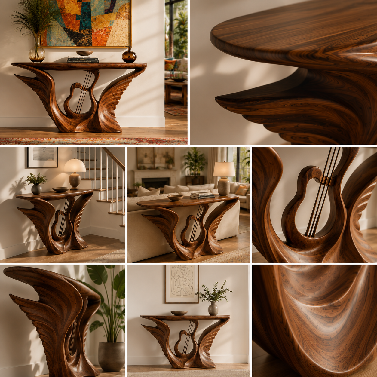 Soren Rounded Wood Console Table - Design 488 - product image 05
