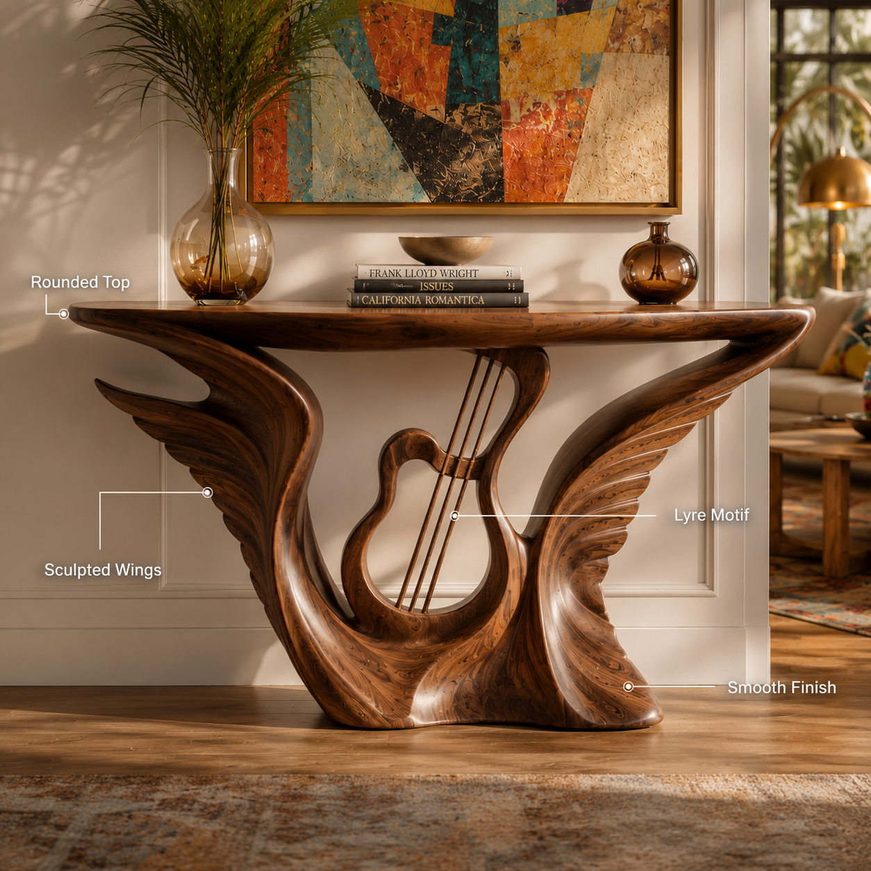 Soren Rounded Wood Console Table - Design 488 - product image 10