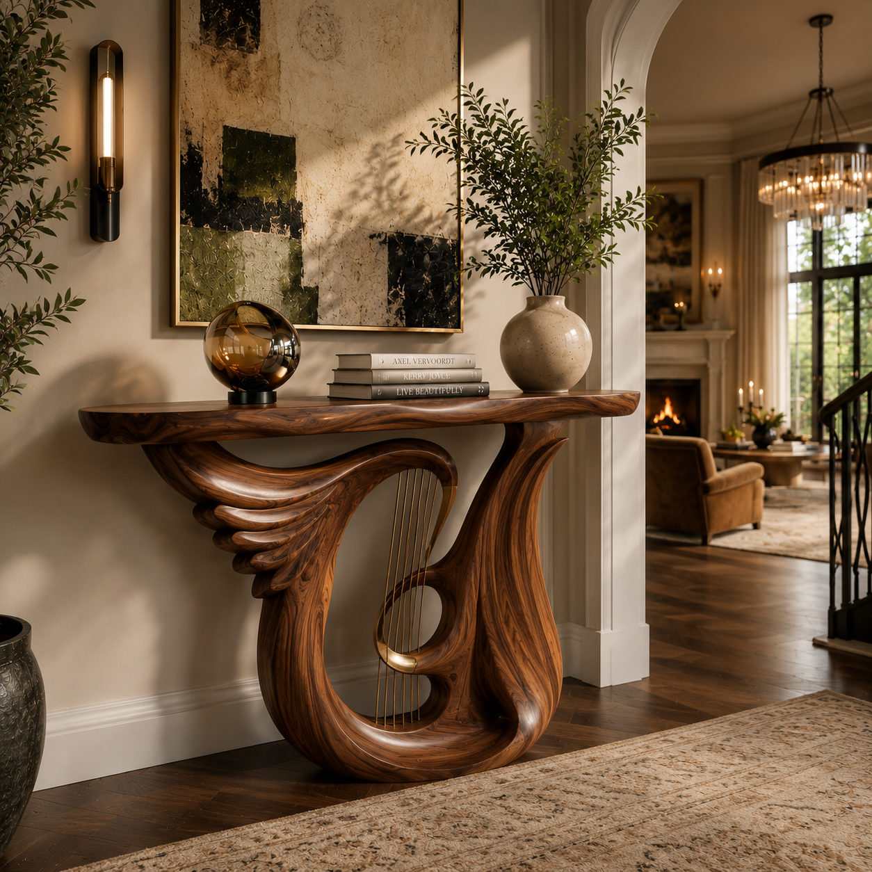 Liora Warm Walnut Console Table - Design 492 - main view