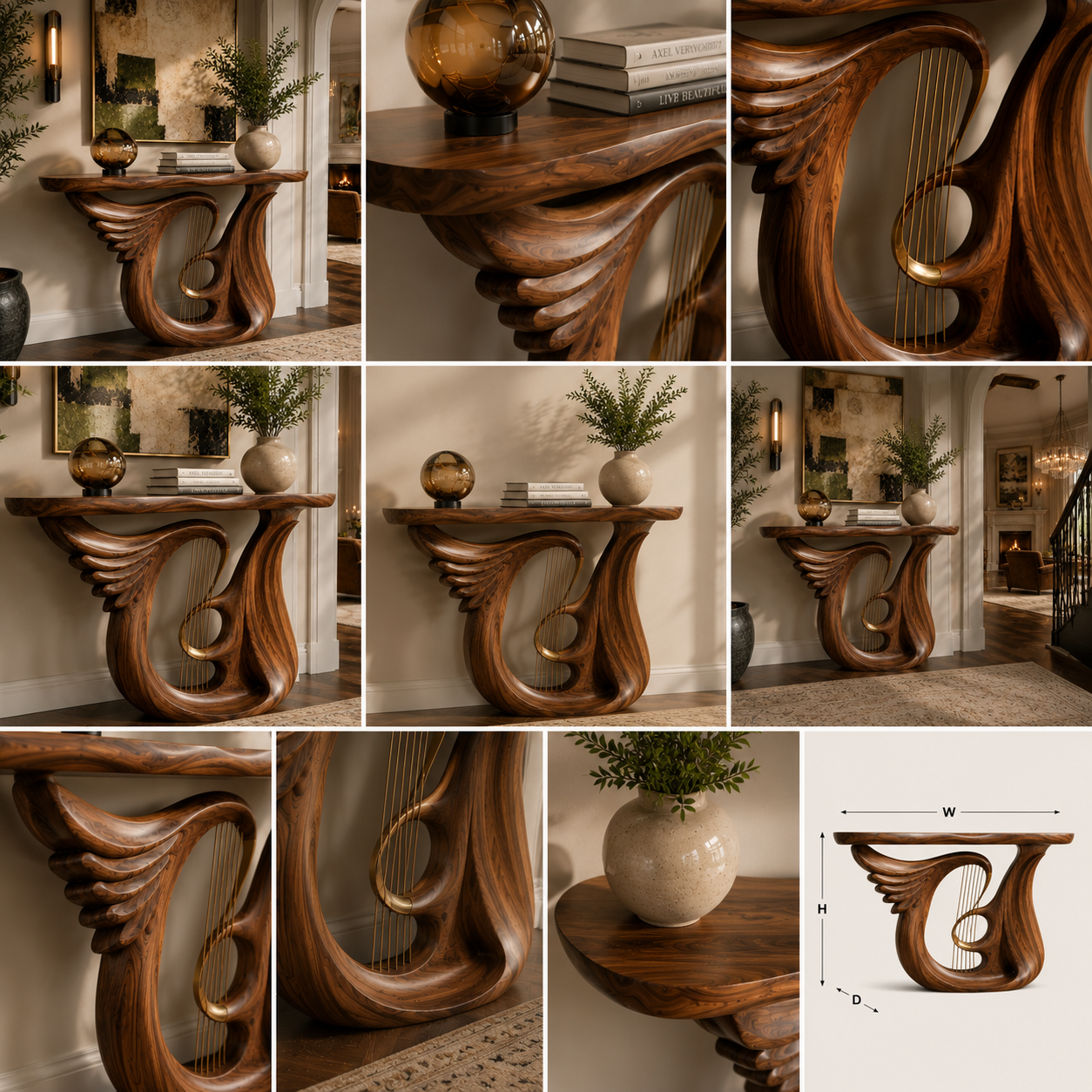 Liora Warm Walnut Console Table - Design 492 - product image 02